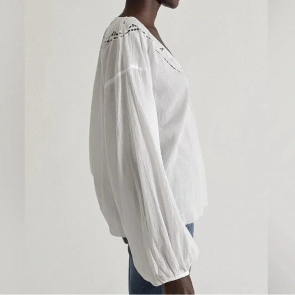 One Teaspoon NWT Devil’s Ladder Hand Cut Shirt in white SMALL - Picture 2 of 8